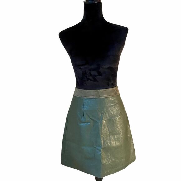 Apricot Lane Super Cute Suede & Faux Leather Skirt - Picture 3 of 4